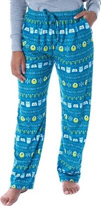 Diney Women' Monter Inc Sulley and Mike Ugly Sweater Pajama Pant (S) Turquoie