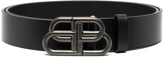 BB buckle leather belt