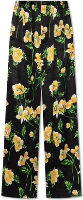 Floral Printed Wide-Leg Pants-AA