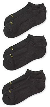 Air Cushion No-Show Socks, Set of 3