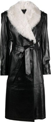 Belted Leather Coat-AC