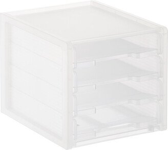 4-Tray Shimo Gliding Paper Sorter Translucent