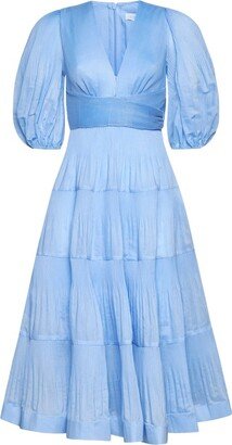 Pleated Midi Dress