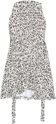 Logo-Print Midi Dress