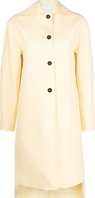 Asymmetric-Hem Cotton Coat