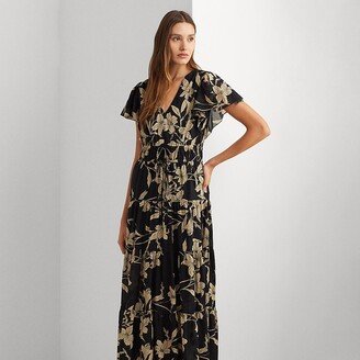 Ralph Lauren Floral Cotton Voile Tiered Maxidress