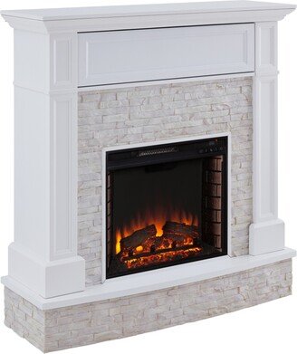 Southern Enterprises Blakely Faux Stone Media Fireplace