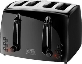 4-Slice Toaster with Extra Wide Slots in Black