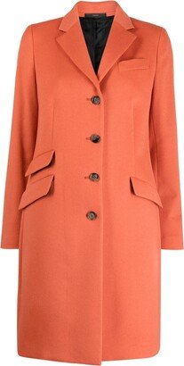 Notched-Collar Wool Coat-AA