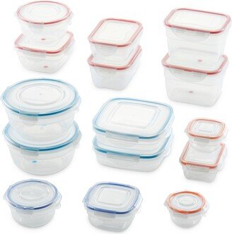 Lock n Lock Easy Essentials 30-Pc. Color Mates Storage Container Set