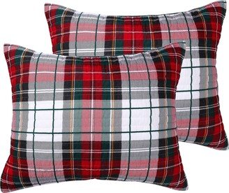 Spencer Plaid Quilted 2-Pack Sham Set, Standard