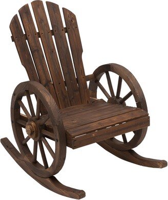 Adirondack Rocking Chair Porch Poolside Garden Lounging Carbonized