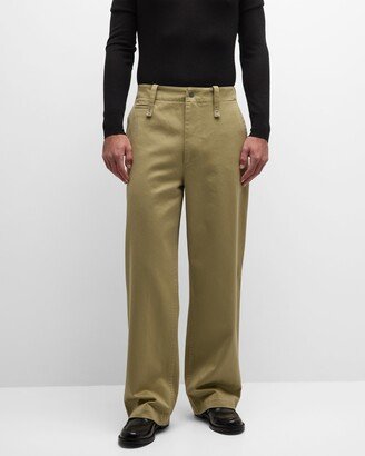 Men's Wide-Leg Chino Pants