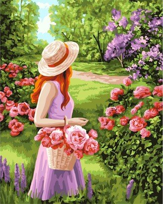 Painting by Numbers Kit Crafting Spark Garden Walk J053 19.69 x 15.75 in