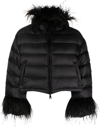 ERMANNO FIRENZE Feather-Trim Puffer Jacket