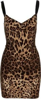 Leopard-Printed Sleeveless Dress