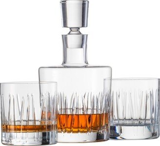 Basic Bar Motion Whiskey Carafe and Glasses, Set of 3