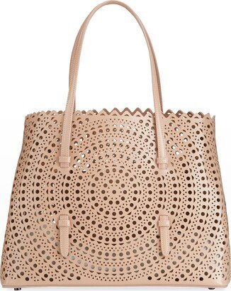 Mina 32 Laser-Cut Leather Tote Bag