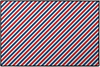 Door Mats: American Stripes Diagonal - Multi Door Mat, Multicolor