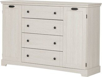 Lilac 4 Drawer Dresser with Doors