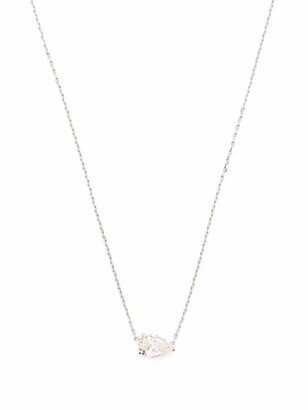 VRAI 14kt White Gold Solitaire Pear Cut Diamond Necklace