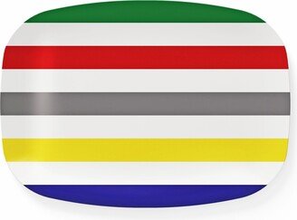 Rugby Stripe Decoware(Tm Platter