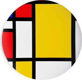 Salad Plates: Mondrian Salad Plate, Multicolor