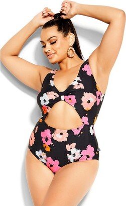 CCX | Women's Plus Size Izzy Print 1 Piece - tropical foliage - 12 Plus