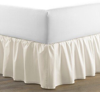 Solid Ruffled Cotton Bedskirt, Queen