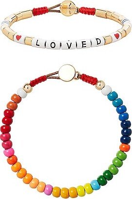 Loved Rainbow Duo Bracelet in Red