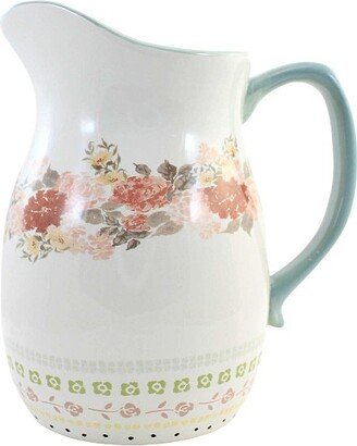 Tabletop Cottage Floral Pitcher Roses Flowers Beverage Servers