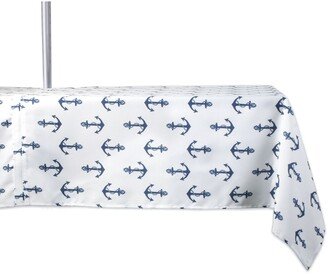 Anchors Print Outdoor Tablecloth with Zipper, 60 x 84