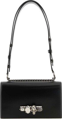 Jewelled Foldover-Top Shoulder Bag