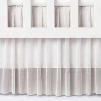 Crib Skirt Tulle - Cloud Island™ Gray