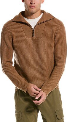 Shaker Stitch Wool & Cashmere-Blend 1/4-Zip Pullover