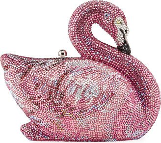 Avalon Flamingo Crystal Clutch Bag