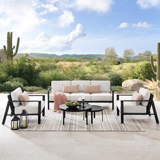 Corvus Zuza 5-piece Sunbrella Aluminum Patio Furniture Conversation Set