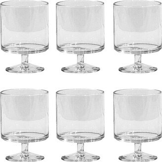 Stacking Wine 6-Piece Premium Acrylic Goblet Glass Set, 9.4 oz