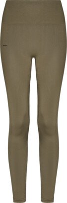 Women's Plant-Stretch Compressive Leggings — soil brown XXS