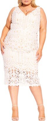 All Class Lace Overlay Sheath Dress