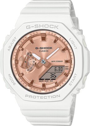 Unisex Two-Hand Quartz Analog Digital White Resin Watch, 42.9mm, GMAS2100MD7A