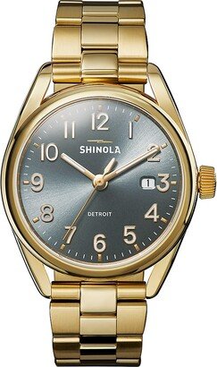 Derby Gold-Plated Stainless Steel Bracelet Watch/38MM