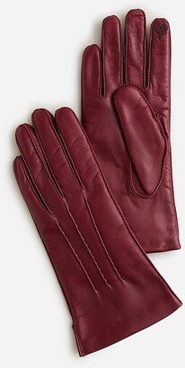 Italian leather tech-touch gloves