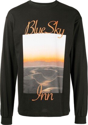 BLUE SKY INN photograph-print cotton long-sleeve T-shirt