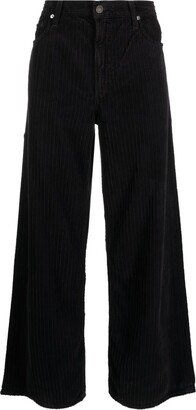 Corduroy Cotton Wide-Leg Trousers