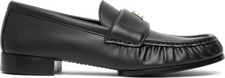 4G black leather loafers