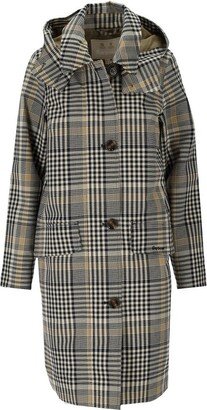 Hebrides Check Pattern Oversize Trench Coat