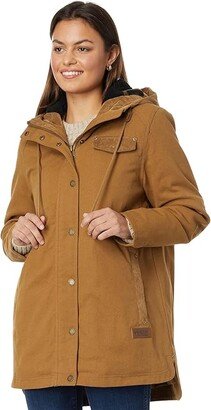 Marias Canvas Cord Trim Parka (Saddle) Women's Clothing