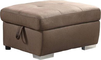 Upholstery Acoose Storage Ottoman in Brown