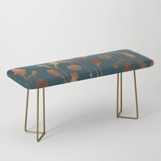 Art Deco Copper Flowers Benches